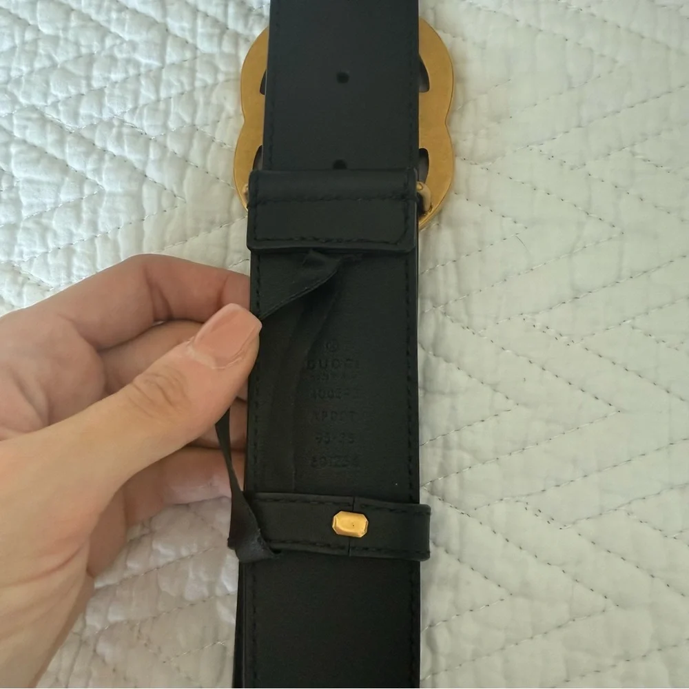 Gucci Marmont Belt with Gold Double G Buckle | 100% Authentic EUC Sz 8-12 - Picture 9 of 11